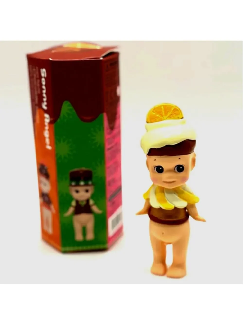 New Unbranded Kewpie/Angel Figure in Sitting Fawn Costume, Open Blind Box
